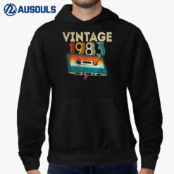 40 Year Old Gifts Vintage 1983 Cassette Tape 40th Birthday Hoodie