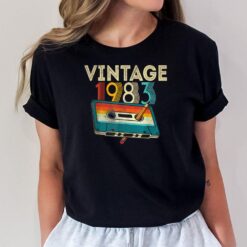 40 Year Old Gifts Vintage 1983 Cassette Tape 40th Birthday T-Shirt