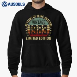 40 Year Old Gifts Vintage 1983 Limited Edition 40th Birthday Hoodie