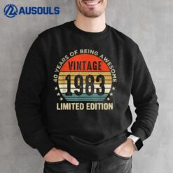 40 Year Old Gifts Vintage 1983 Limited Edition 40th Birthday Sweatshirt