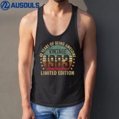 40 Year Old Gifts Vintage 1983 Limited Edition 40th Birthday Tank Top