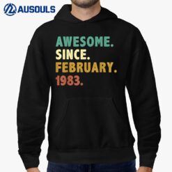 40 Years Old Awesome Since February 1983 40th Birthday Gifts Hoodie