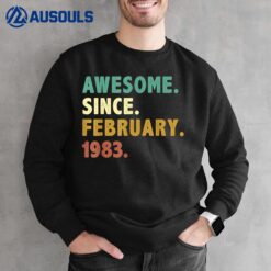 40 Years Old Awesome Since February 1983 40th Birthday Gifts Sweatshirt