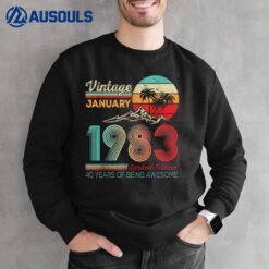 40 Years Old Gift January 1983 Limited Edition 40th Birthday Sweatshirt