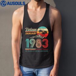 40 Years Old Gift January 1983 Limited Edition 40th Birthday Tank Top