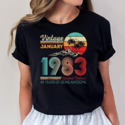 40 Years Old Gift January 1983 Limited Edition 40th Birthday T-Shirt