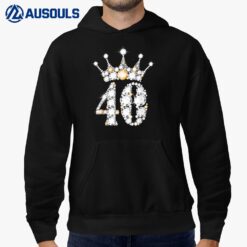 40 Years Old Gifts 40th Birthday Queen Girls diamond crown Hoodie