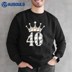 40 Years Old Gifts 40th Birthday Queen Girls diamond crown Sweatshirt