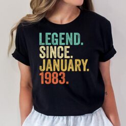 40 Years Old Gifts Vintage January 1983 40th Birthday Men T-Shirt