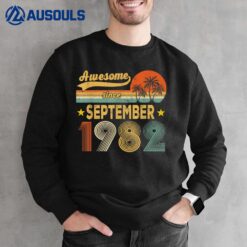 40th Birthday Gift Awesome Since September 1982 40 Year Old Sweatshirt