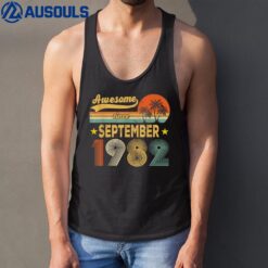 40th Birthday Gift Awesome Since September 1982 40 Year Old Tank Top