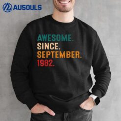 40th Birthday Gifts 40 Year Old Awesome Since September 1982 Sweatshirt