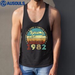 40th Birthday Gifts Awesome Since November 1982 40 Years Old Tank Top