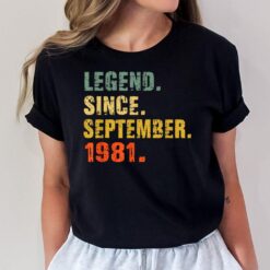 41 Year Old 41st Birthday Gifts Legend Since September 1981 T-Shirt