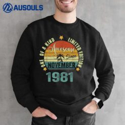 41 Year Old Awesome Since November 1981 41th Birthday Sweatshirt