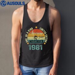 41 Year Old Awesome Since November 1981 41th Birthday Tank Top