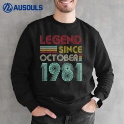 41 Years Old Gifts Legend Since October 1981 41st Birthday Sweatshirt