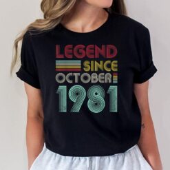 41 Years Old Gifts Legend Since October 1981 41st Birthday T-Shirt