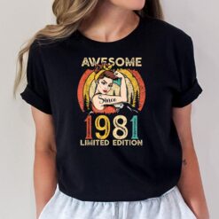 41th Birthdaya Vintage 1981 Limited Edition T-Shirt