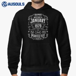 44th Birthday Legends Were Born In January 1979 Hoodie