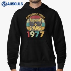 45Th Birthday Vintage Cat 45 Years Funny Awesome Since 1977 Hoodie