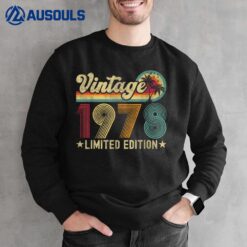 45 Year Old Vintage 1978 45th Birthday Gifts for Women Men Sweatshirt