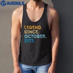 49 Years Old Gifts Legend Since October 1973 49th Birthday Tank Top