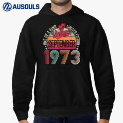 49 Years Old Gifts Vintage September 1973 49th Birthday Hoodie