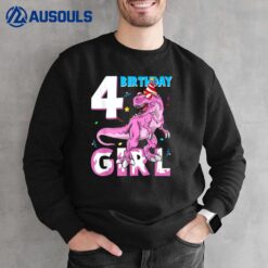 4 Year Old Gifts Party 4th Birthday Girl Dinosaur Funny Sweatshirt