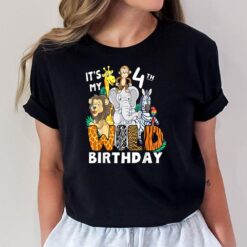 4 Year Old Zoo Birthday Safari Jungle Animal 4th T-Shirt