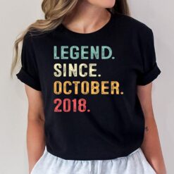 4 Years Old Gifts Legend Since October 2018 4th Birthday Boy T-Shirt