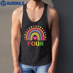 4 Years Old Rainbow 4th Birthday Gift Tank Top