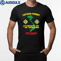 4th Infantry Division - Vietnam Combat Veteran T-Shirt