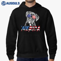 4th Of July Boxer Merica American Flag Patriotic Dog Owner Hoodie