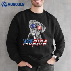 4th Of July Boxer Merica American Flag Patriotic Dog Owner Sweatshirt