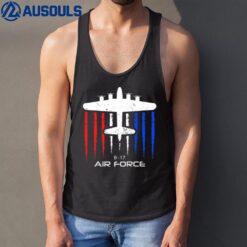 4th Of July Distressed American Flag Air Force US Veterans Tank Top