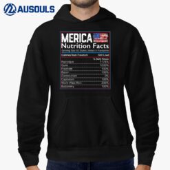 4th of July Proud American Merica Nutrition Facts Hoodie