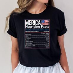 4th of July Proud American Merica Nutrition Facts T-Shirt