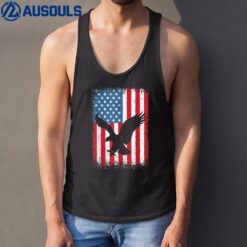 4th of july American eagle flag USA Independence Day Tank Top