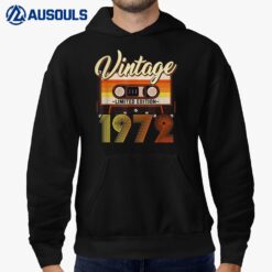 50 Year Old Gift Vintage 1972 50th Birthday Cassette Tape Hoodie