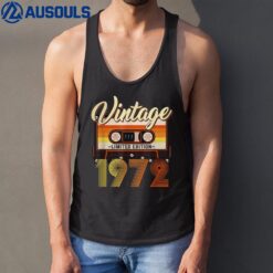 50 Year Old Gift Vintage 1972 50th Birthday Cassette Tape Tank Top