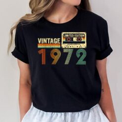 50 Year Old Gifts Vintage 1972 50th Birthday Cassette Tape T-Shirt