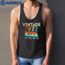 50 Year Old Gifts Vintage 1972 Cassette Tape 50th Birthday Tank Top