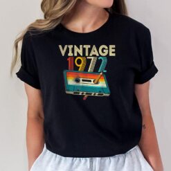 50 Year Old Gifts Vintage 1972 Cassette Tape 50th Birthday T-Shirt