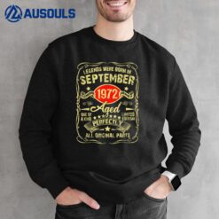 50 Year Old Vintage September 1972 50th Birthday Gift Men Sweatshirt