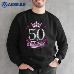 50 Years Old Gifts 50 & Fabulous Since 1973 50th Birthday Sweatshirt