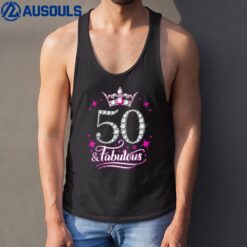 50 Years Old Gifts 50 & Fabulous Since 1973 50th Birthday Tank Top