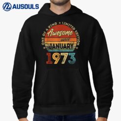 50 Years Old Gifts Awesome Since January 1973 50th Birthday Hoodie