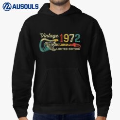 50th birthday gifts for men women Guitar Player Born in 1972 Hoodie