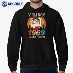 53 Year Old birthday for women Vintage 1969 Birthday Hoodie